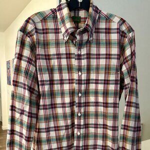 Sid Mashburn Men’s Button-Down Shirt | Multicolor Plaid | Size Medium